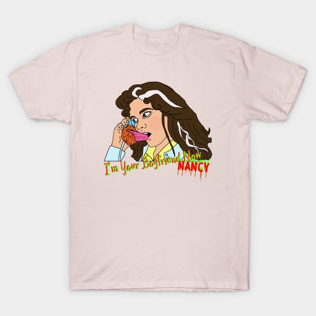 Nancy and Phone Freddy T-Shirt by Lydia's Green Light Closet 